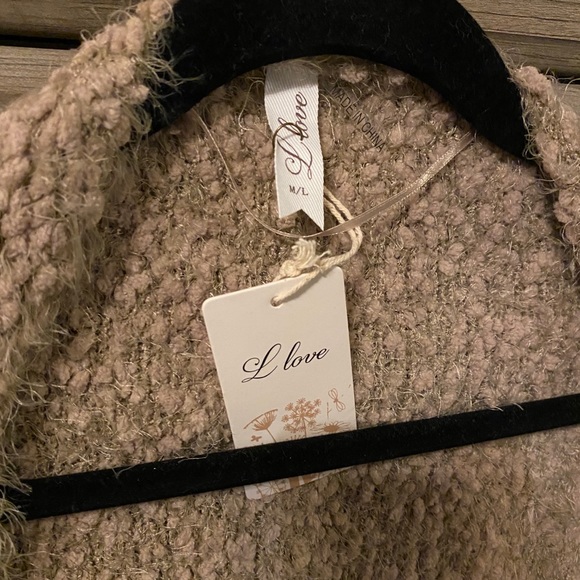 Fuzzy Open Knit Popcorn Cardigan - Picture 3 of 5